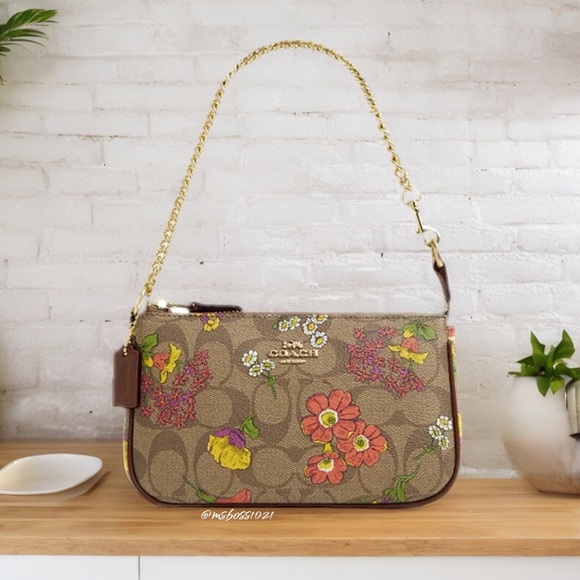 COACH Nolita 19 In Signature Canvas + Cardholder With Floral Print NWT - Picture 3 of 7
